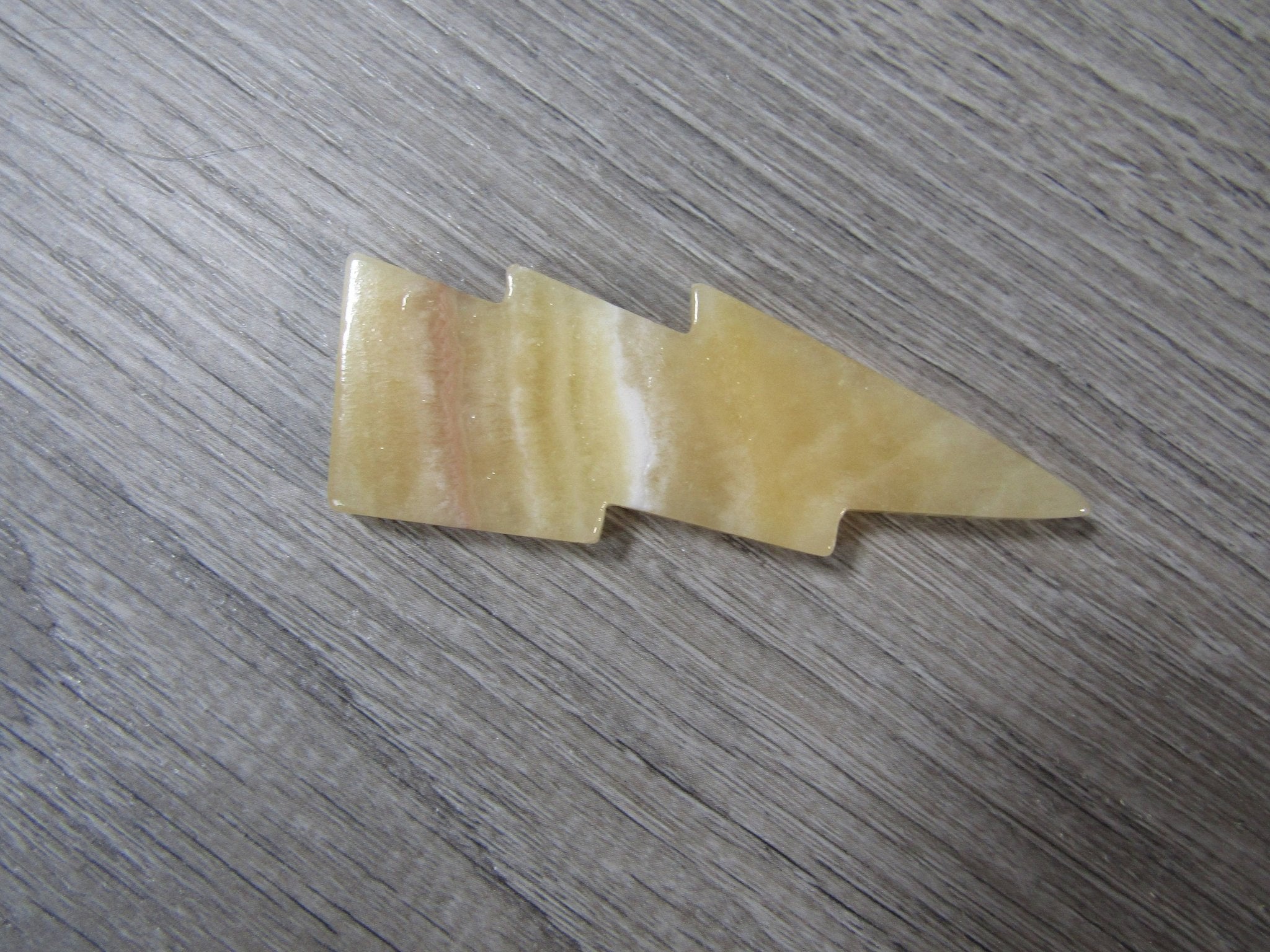 Carved Lightning Bolt | Yellow Calcite | 3