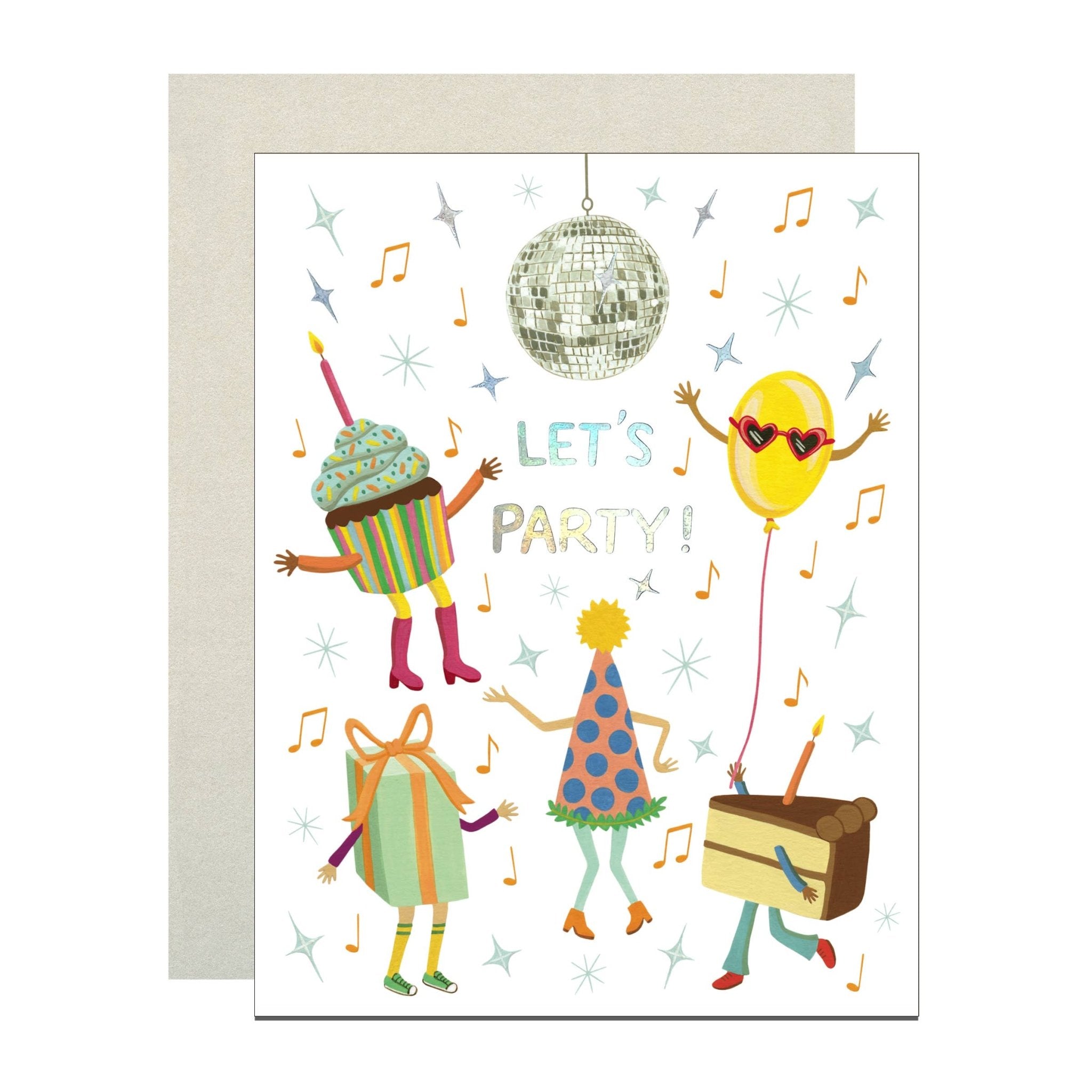 Disco Ball Party Birthday Card *Foil Stamped* - Spiral Circle