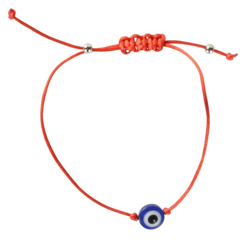 Evil Eye Adjustable Bracelet | Red - Spiral Circle