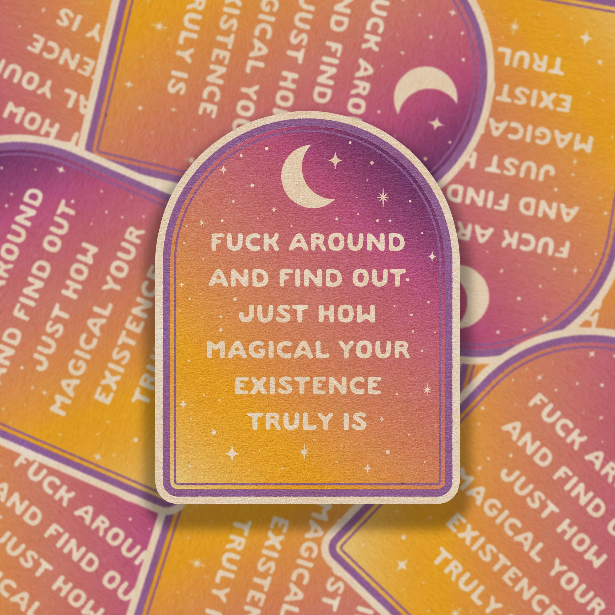 Fuck Around and Find Out Vinyl Sticker - Spiral Circle