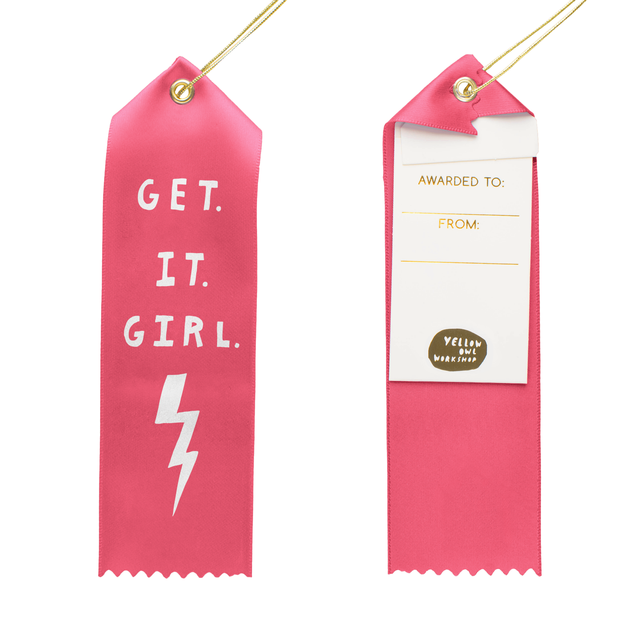 Get. It. Girl Award Ribbon - Spiral Circle