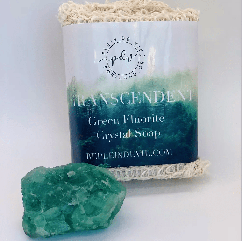 Green Fluorite Crystal Soap | Transcendent - Spiral Circle