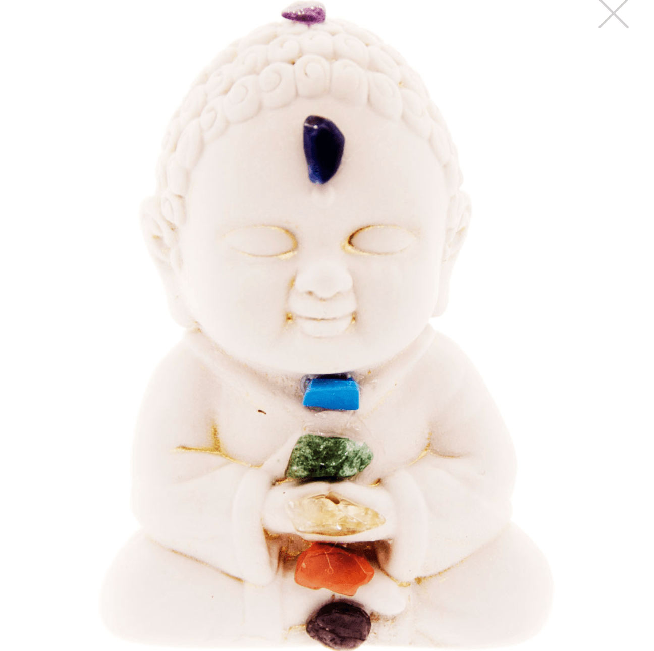 Gypsum Cement Buddha Figurine | Chakras - Spiral Circle