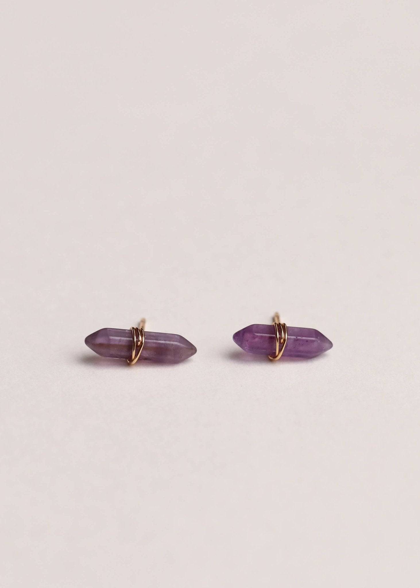 Mineral Point - Amethyst - Earring - Spiral Circle