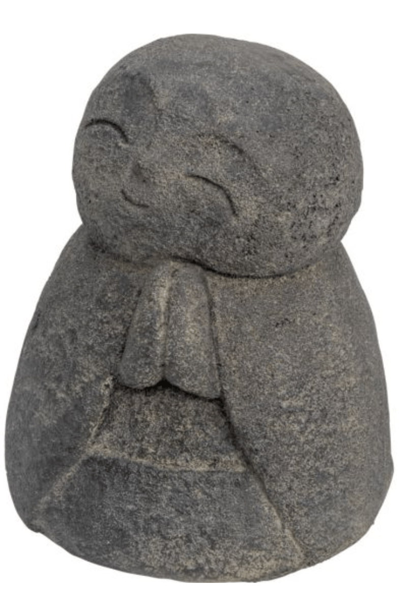 Mini Happy Jizo Buddha Statue | Volcanic Stone - Spiral Circle