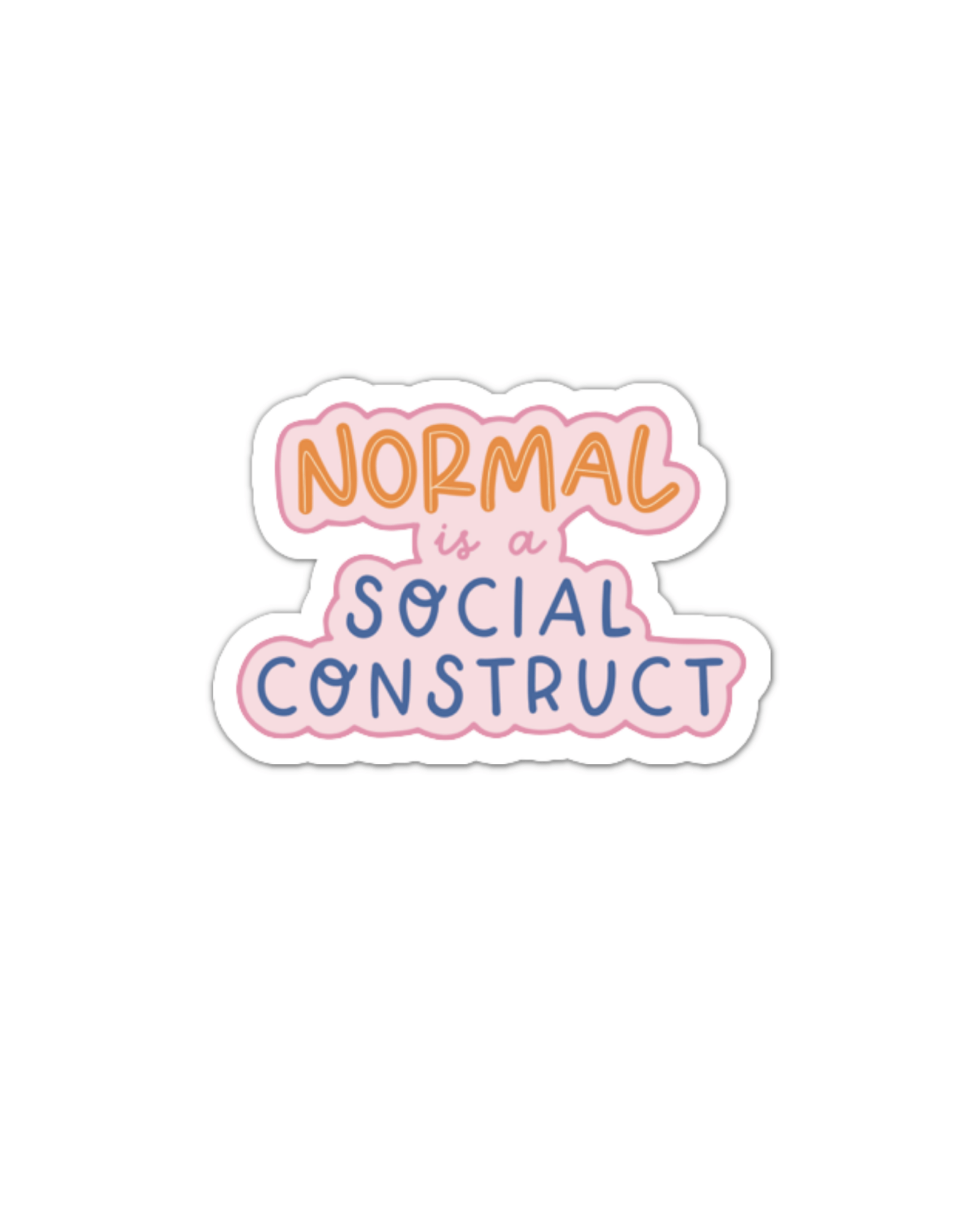 Normal is a social construct vinyl sticker - Spiral Circle