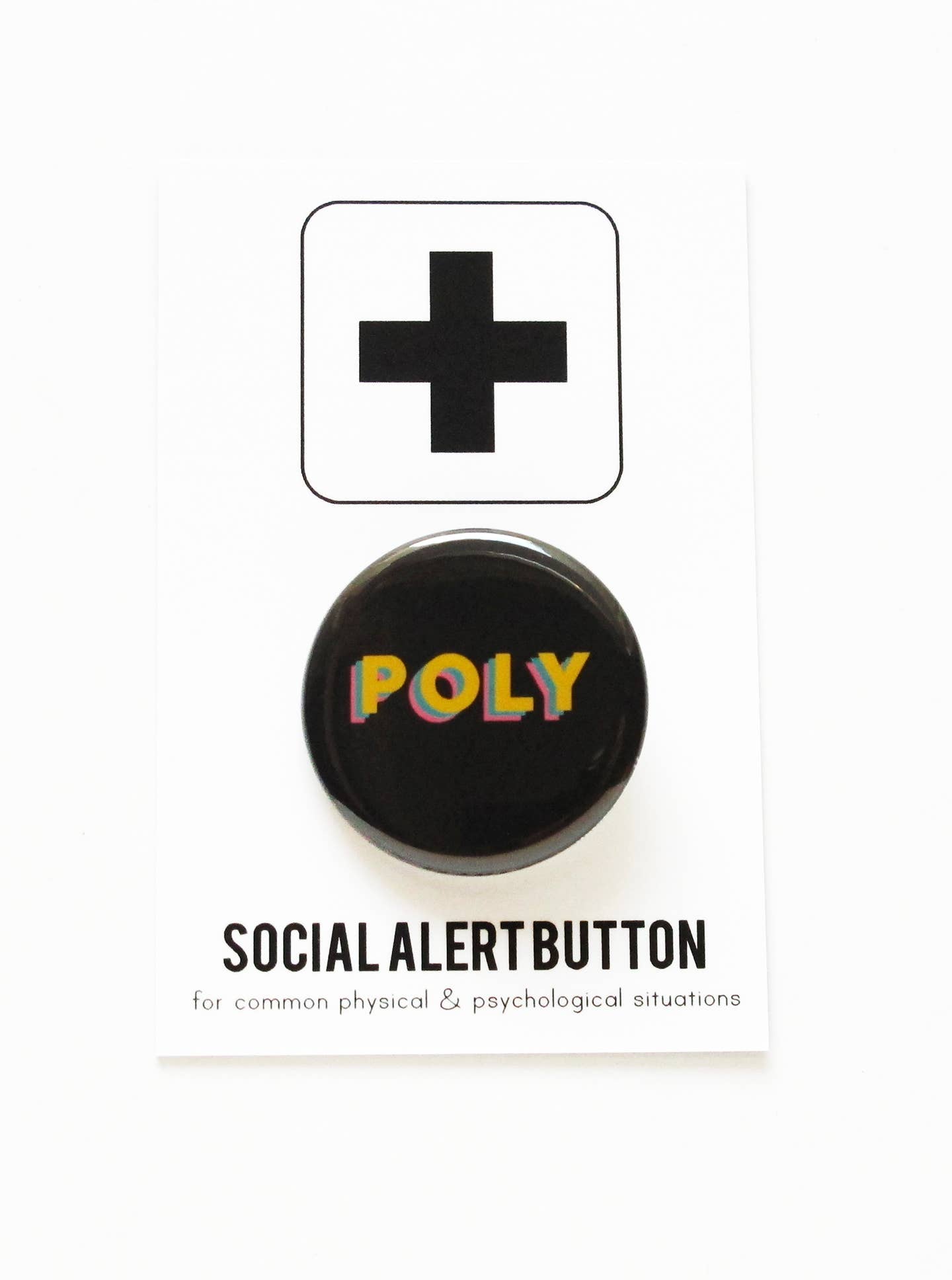 POLY pinback button - Spiral Circle