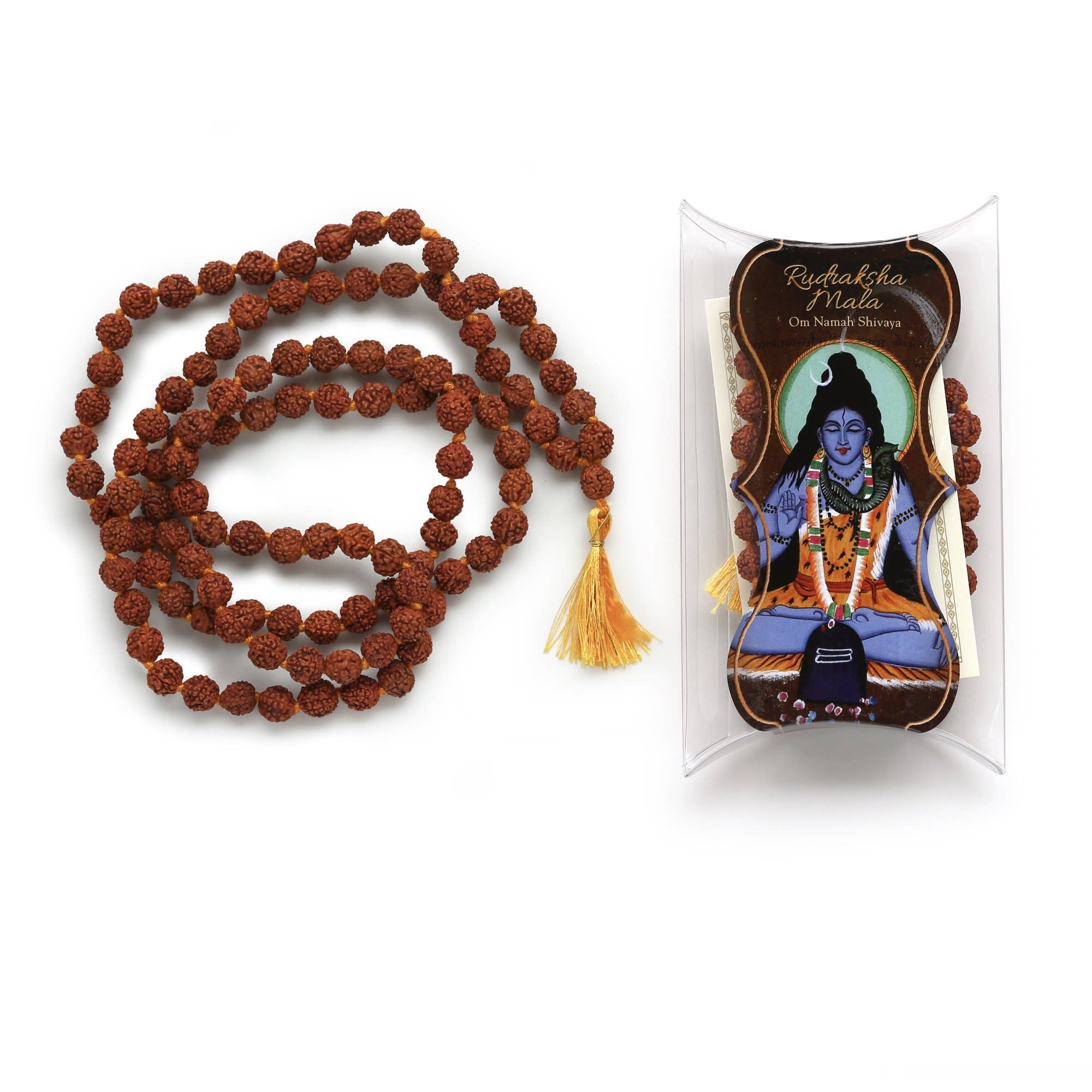 Prayer Mala Beads - Rudraksha Mala - Spiral Circle