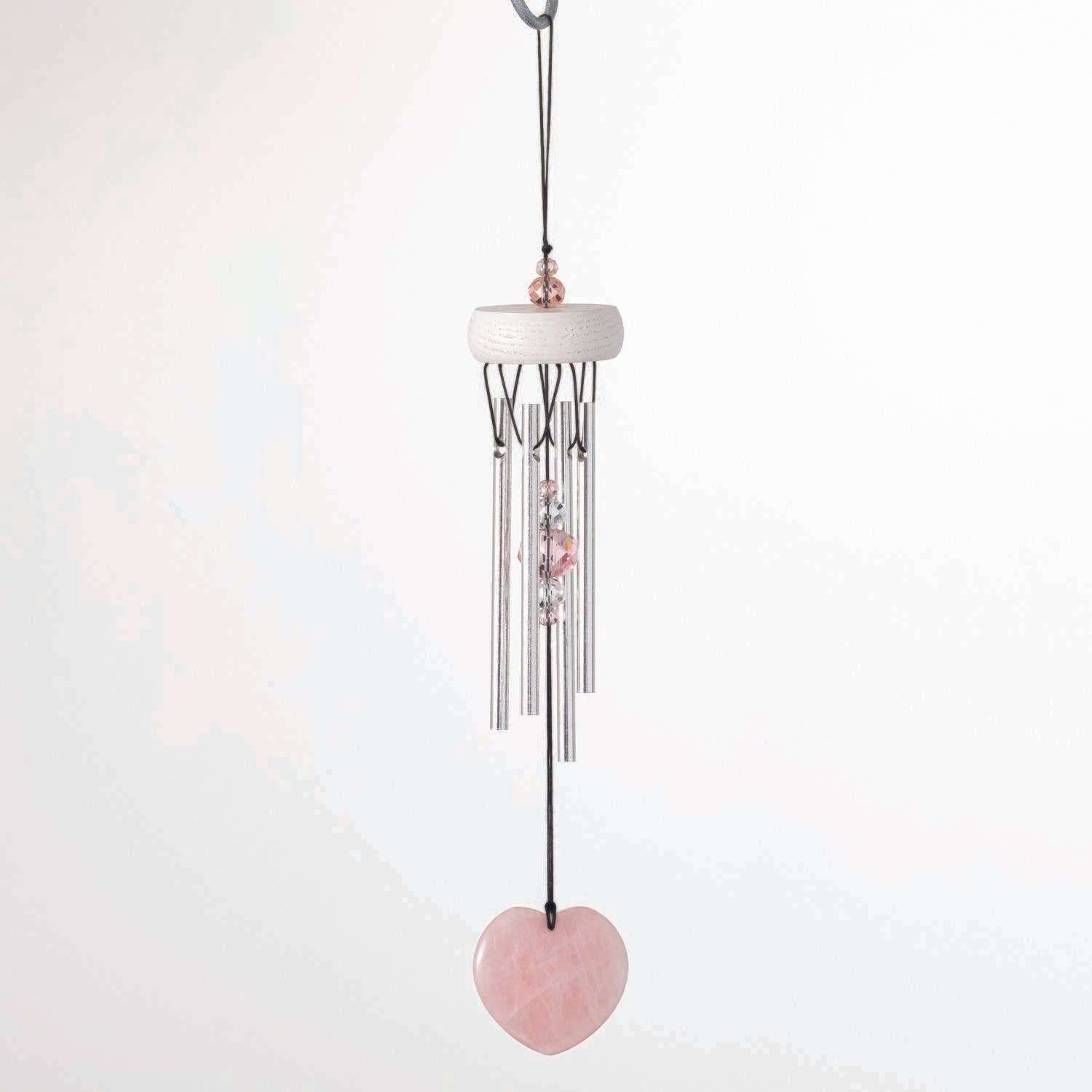 Rose Quartz Heart Chime™ - Spiral Circle