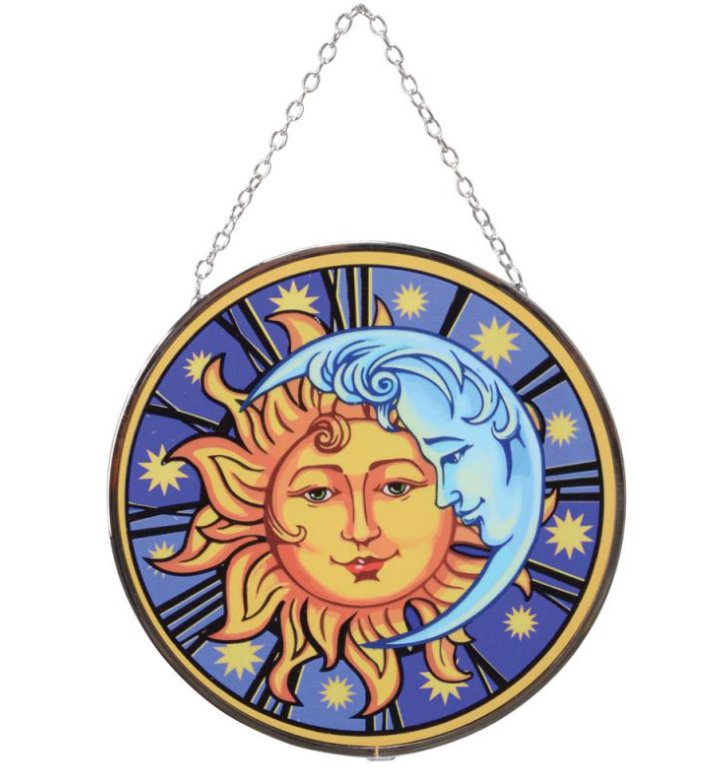 Sun & Moon Suncatcher - Spiral Circle