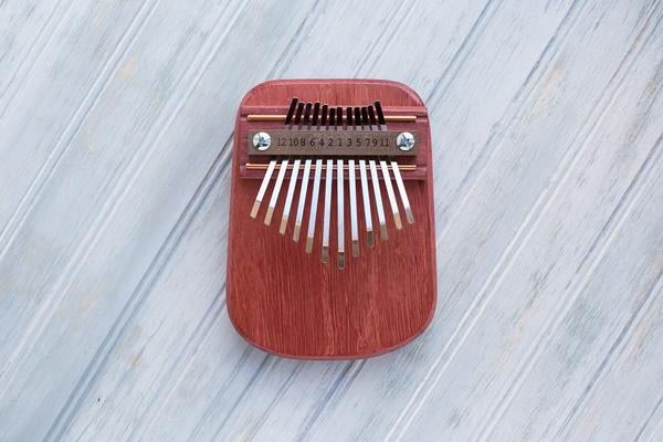 Thumb Piano | Purple Heart Wood | 12 Key - Spiral Circle