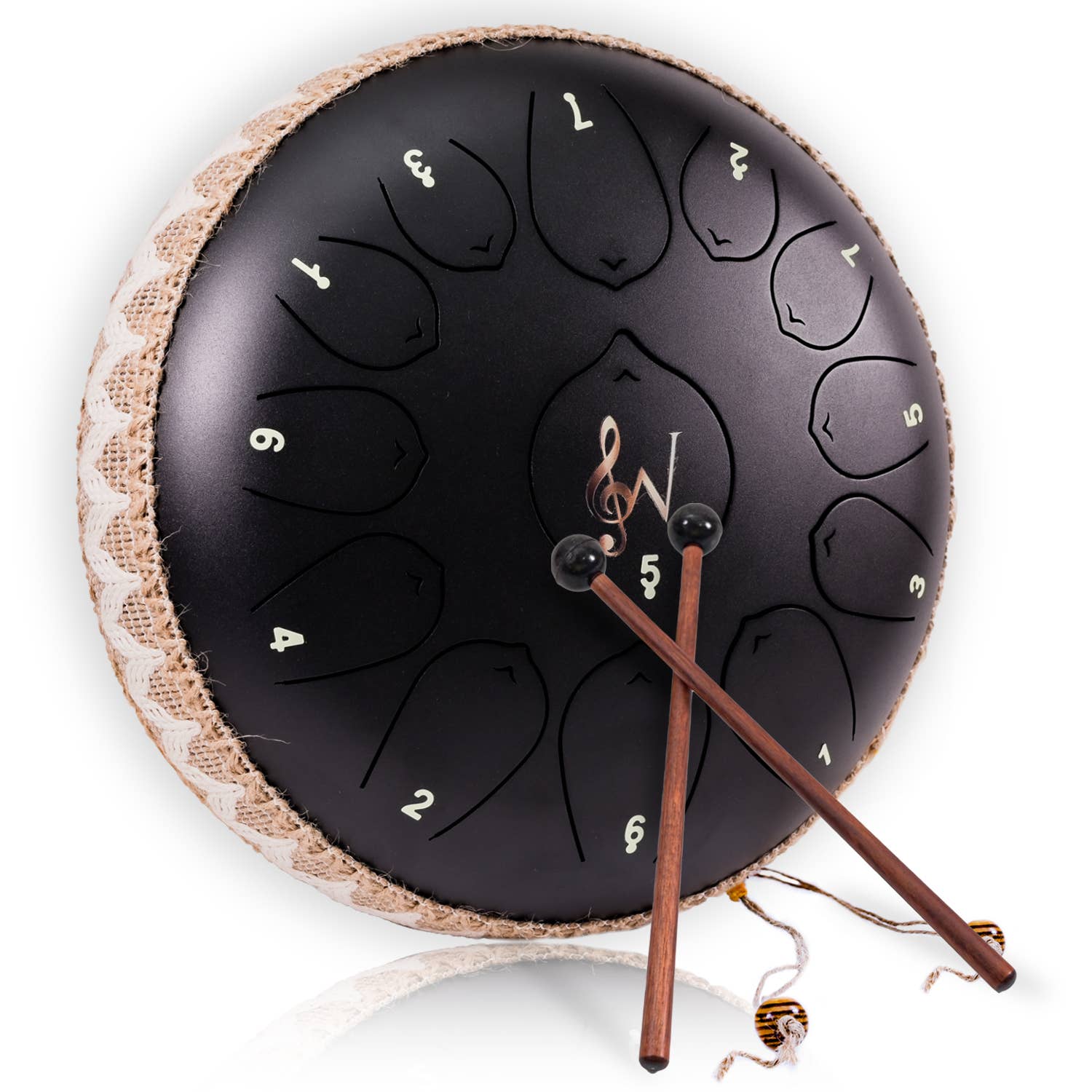 Wise Harmony Steel Tongue Drum 12 Inch 13 Notes - Spiral Circle